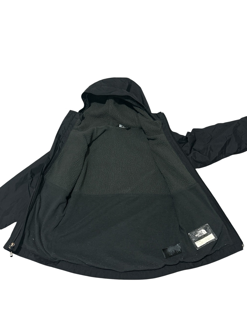 The North Face Kids Hooded Jacket Black Long Sleeves - Picture 5 of 6